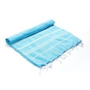 Colorful Beach Striped Turquoise Towel