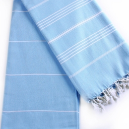 Colorful Beach Striped Sky Blue Towel