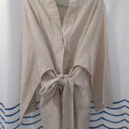 Striped beach coverup robes